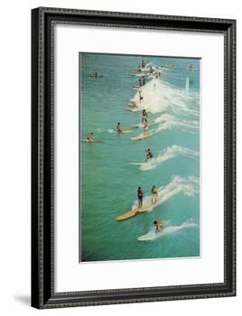 Surfing-null-Framed Art Print