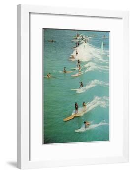 Surfing-null-Framed Art Print