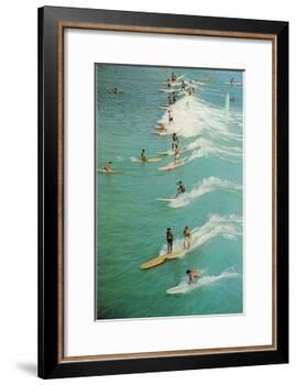 Surfing-null-Framed Art Print
