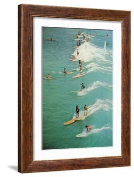 Surfing-null-Framed Art Print