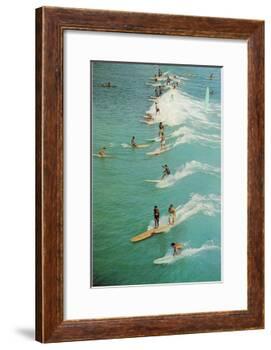 Surfing-null-Framed Art Print