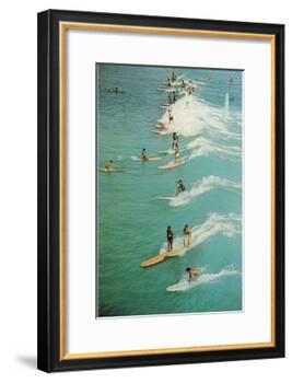 Surfing-null-Framed Art Print
