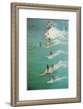 Surfing-null-Framed Art Print