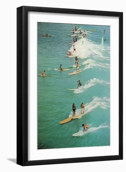 Surfing-null-Framed Art Print