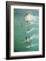 Surfing-null-Framed Art Print