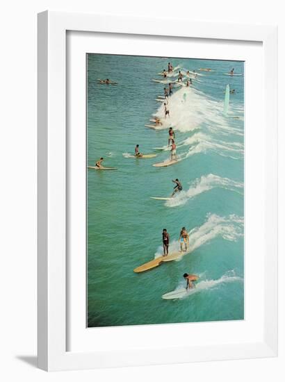 Surfing-null-Framed Art Print