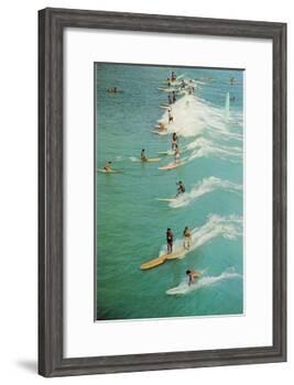 Surfing-null-Framed Art Print