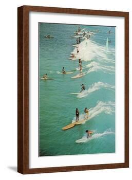 Surfing-null-Framed Art Print