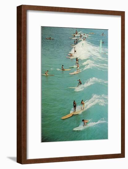 Surfing-null-Framed Art Print