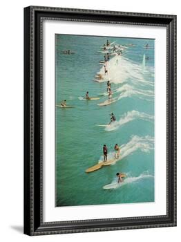 Surfing-null-Framed Art Print
