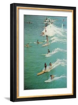 Surfing-null-Framed Art Print