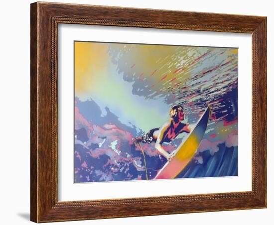 Surfing-Abstract Graffiti-Framed Giclee Print