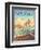 Surfride Waikiki-Kerne Erickson-Framed Premium Giclee Print