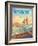 Surfride Waikiki-Kerne Erickson-Framed Art Print