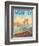 Surfride Waikiki-Kerne Erickson-Framed Art Print