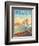 Surfride Waikiki-Kerne Erickson-Framed Art Print