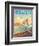 Surfride Waikiki-Kerne Erickson-Framed Art Print