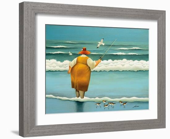 Surfside Fishing-Lowell Herrero-Framed Art Print