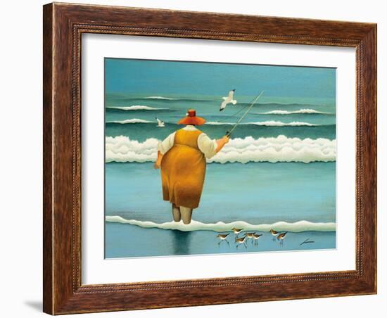 Surfside Fishing-Lowell Herrero-Framed Art Print