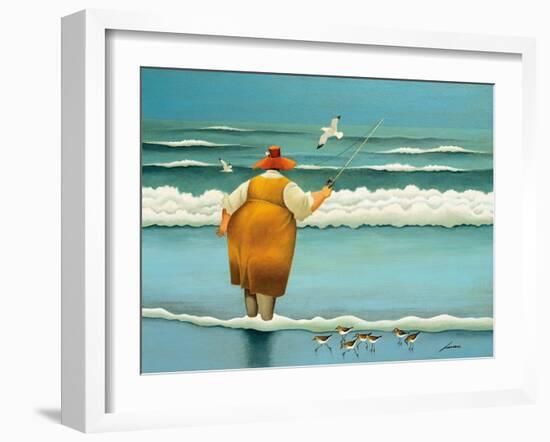 Surfside Fishing-Lowell Herrero-Framed Art Print