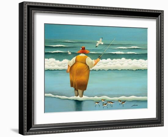 Surfside Fishing-Lowell Herrero-Framed Art Print