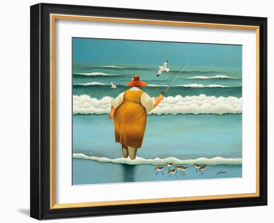 Surfside Fishing-Lowell Herrero-Framed Art Print