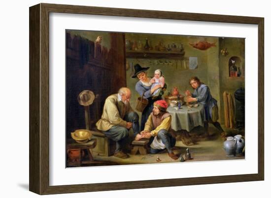 Surgeon Tending the Foot of an Old Man-David Teniers the Younger-Framed Giclee Print