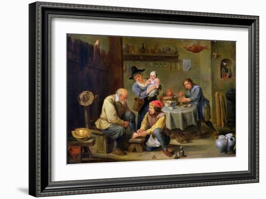 Surgeon Tending the Foot of an Old Man-David Teniers the Younger-Framed Giclee Print