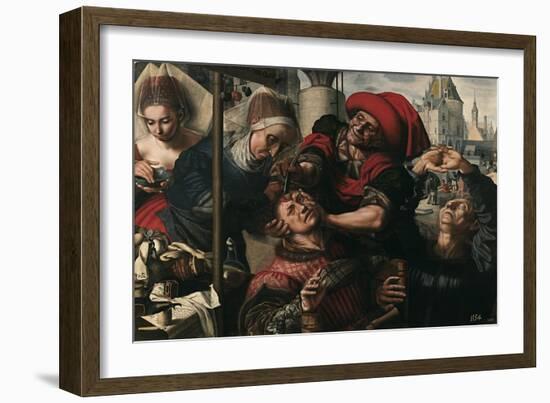 Surgery, 1550-1555-Jan Sanders van Hemessen-Framed Giclee Print