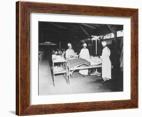 Surgical Ward Treatment at the 268th Station Hospital in New Guinea, June 1944-Stocktrek Images-Framed Photographic Print