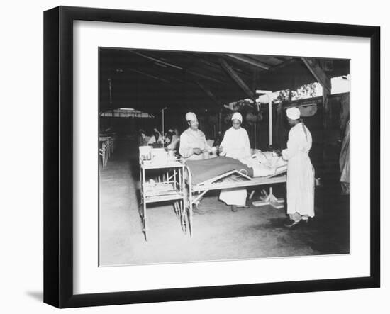 Surgical Ward Treatment at the 268th Station Hospital in New Guinea, June 1944-Stocktrek Images-Framed Photographic Print