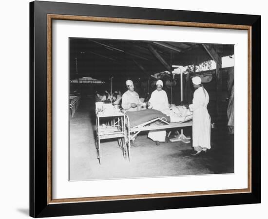 Surgical Ward Treatment at the 268th Station Hospital in New Guinea, June 1944-Stocktrek Images-Framed Photographic Print