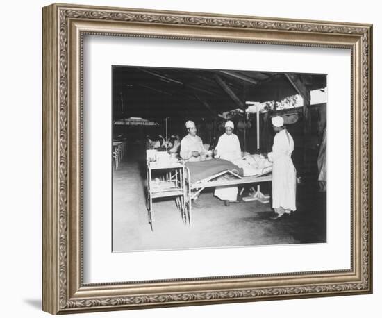 Surgical Ward Treatment at the 268th Station Hospital in New Guinea, June 1944-Stocktrek Images-Framed Photographic Print