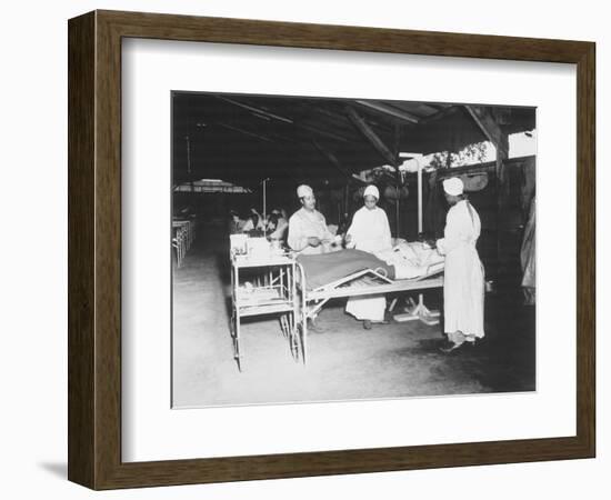 Surgical Ward Treatment at the 268th Station Hospital in New Guinea, June 1944-Stocktrek Images-Framed Photographic Print