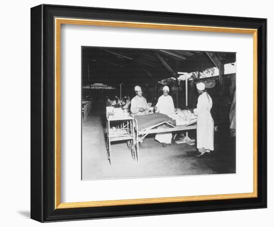 Surgical Ward Treatment at the 268th Station Hospital in New Guinea, June 1944-Stocktrek Images-Framed Photographic Print