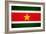 Suriname Flag Design with Wood Patterning - Flags of the World Series-Philippe Hugonnard-Framed Art Print