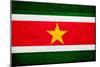 Suriname Flag Design with Wood Patterning - Flags of the World Series-Philippe Hugonnard-Mounted Art Print