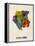 Suriname Watercolor Map-Michael Tompsett-Framed Stretched Canvas