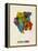 Suriname Watercolor Map-Michael Tompsett-Framed Stretched Canvas