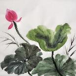 Watercolor Painting Of Pink Lotus-Surovtseva-Art Print