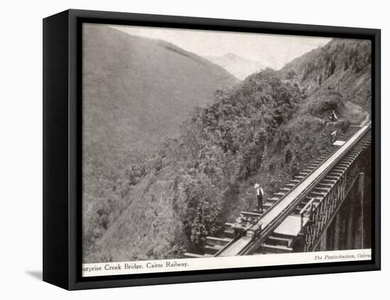 Surprise Creek Bridge on the Cairns Railway, Queensland, Australia, 1930s-null-Framed Premier Image Canvas