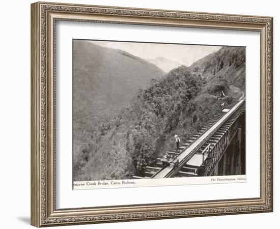 Surprise Creek Bridge on the Cairns Railway, Queensland, Australia, 1930s-null-Framed Photographic Print