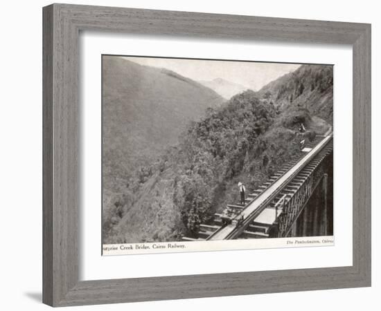 Surprise Creek Bridge on the Cairns Railway, Queensland, Australia, 1930s-null-Framed Photographic Print