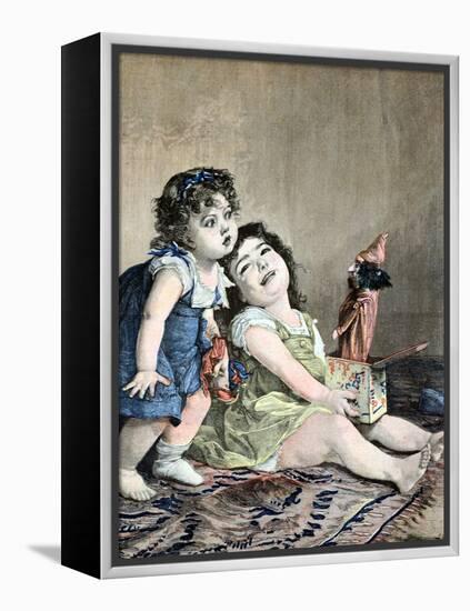 Surprise Jack-In-The-Box Painting by Lobrichon C1897-Chris Hellier-Framed Premier Image Canvas
