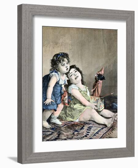 Surprise Jack-In-The-Box Painting by Lobrichon C1897-Chris Hellier-Framed Photographic Print