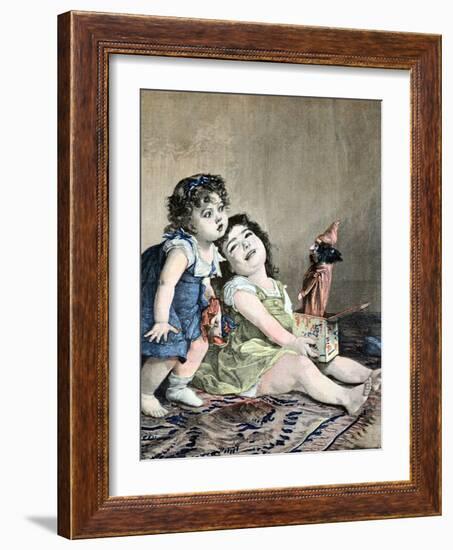 Surprise Jack-In-The-Box Painting by Lobrichon C1897-Chris Hellier-Framed Photographic Print