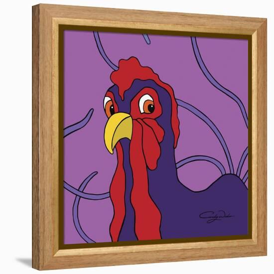 Surprised Chicken-Cindy Wider-Framed Premier Image Canvas