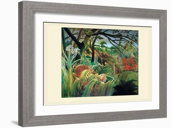 Surprised! Storm in the Forest-Henri Rousseau-Framed Art Print