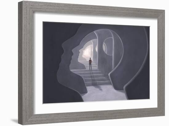 Surreal art-Kampanart Sangsorn-Framed Art Print