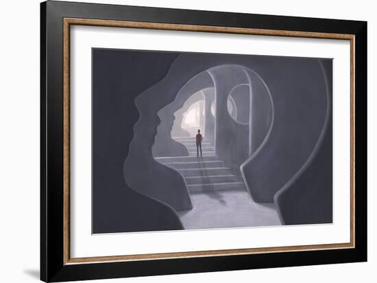 Surreal art-Kampanart Sangsorn-Framed Art Print